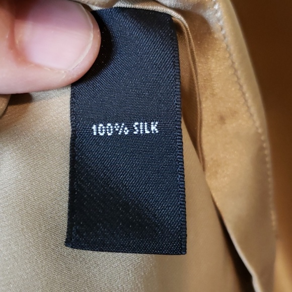 Josephine Chaus Gold Silk Blouse - Picture 4 of 5